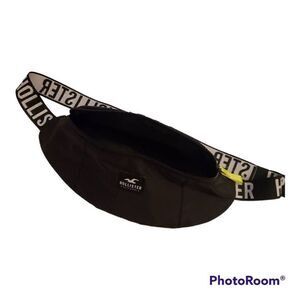 Hollister black logo fanny pack New